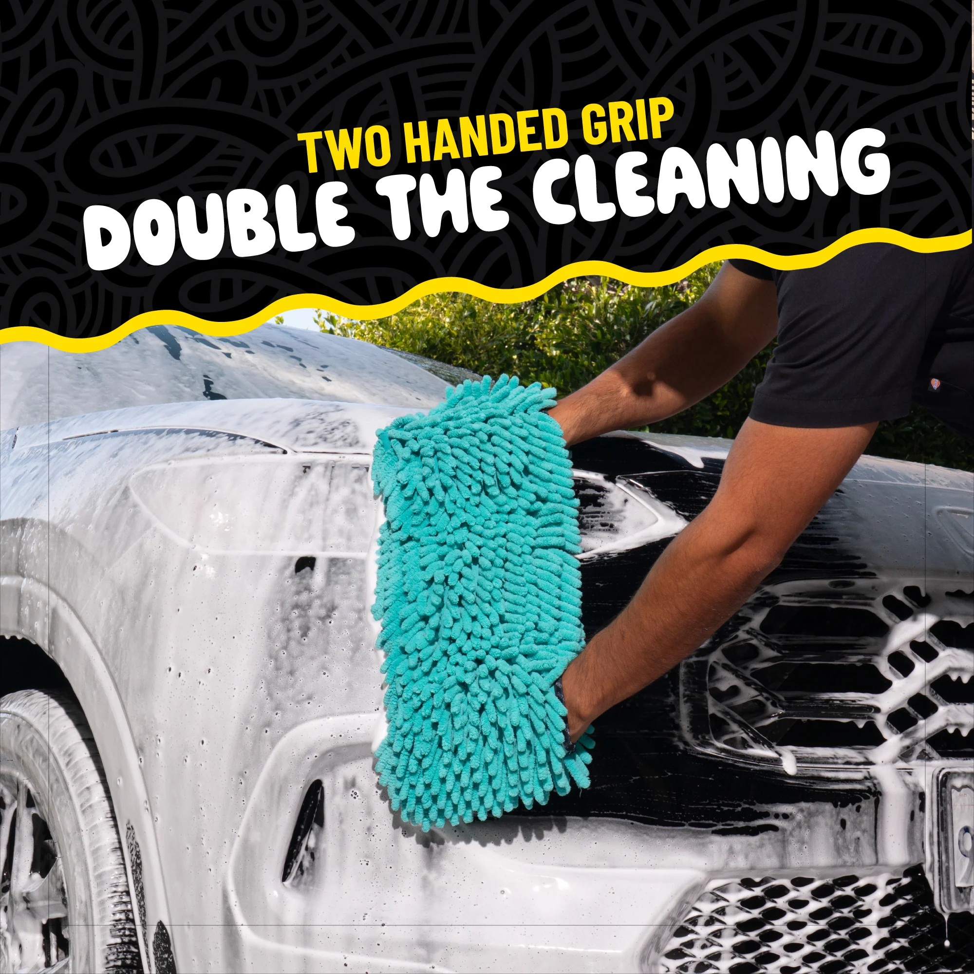Alternative view of Big Noodle Grip & Glide Two Handed Wash Mitt