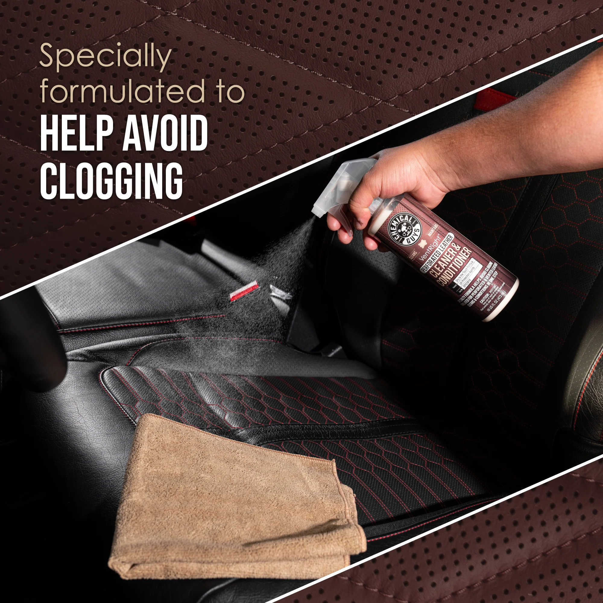 Alternative view of VentRight Perforated Leather Cleaner