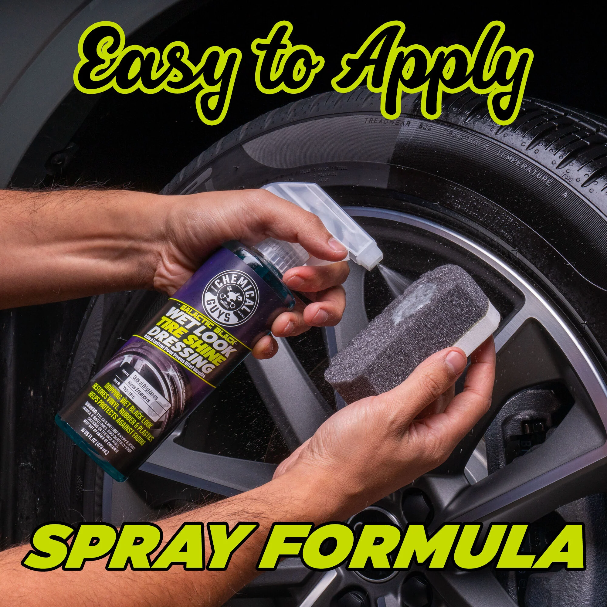 Alternative view of Galactic Black Wet Look Tire Shine Dressing