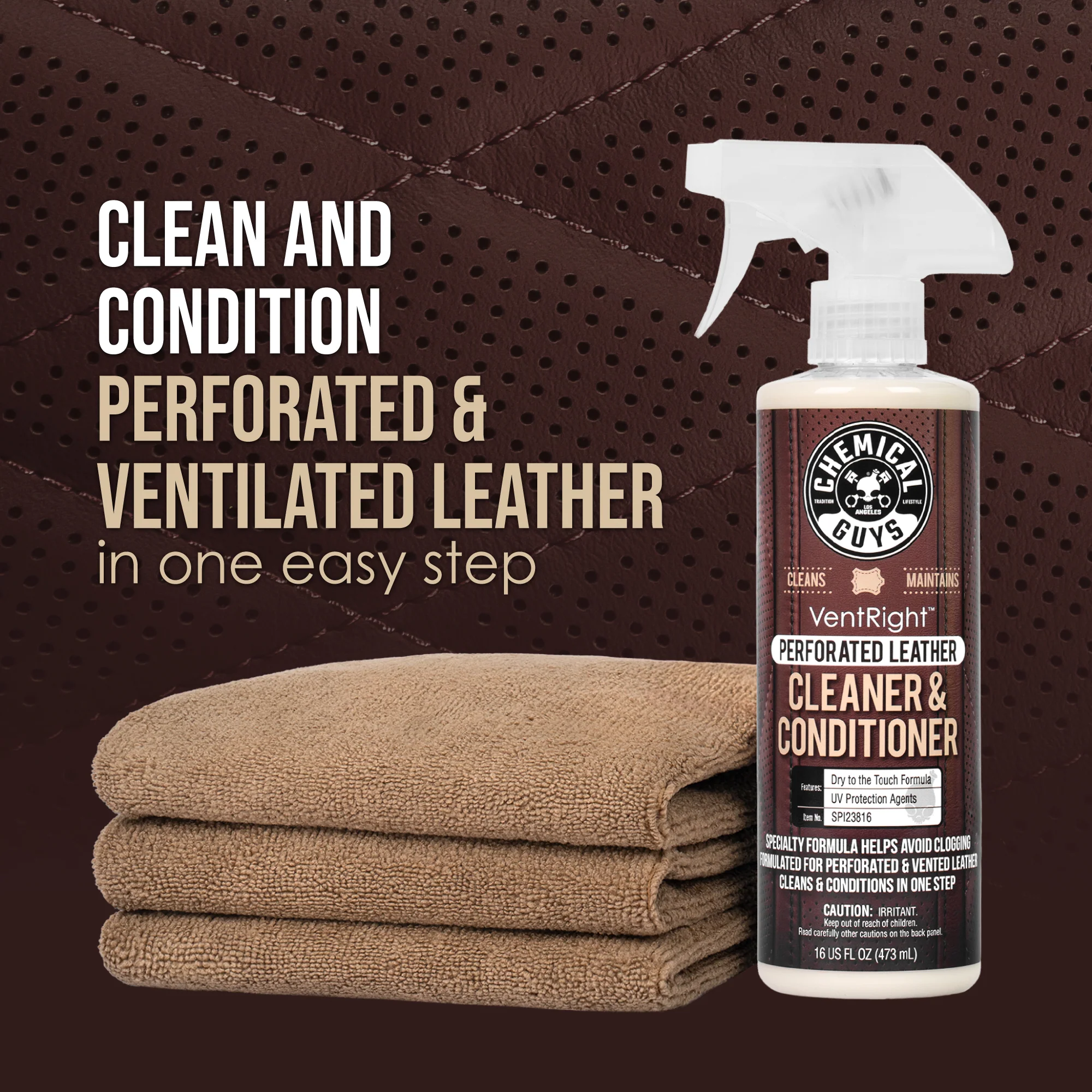 Alternative view of Perforated Leather Care Kit
