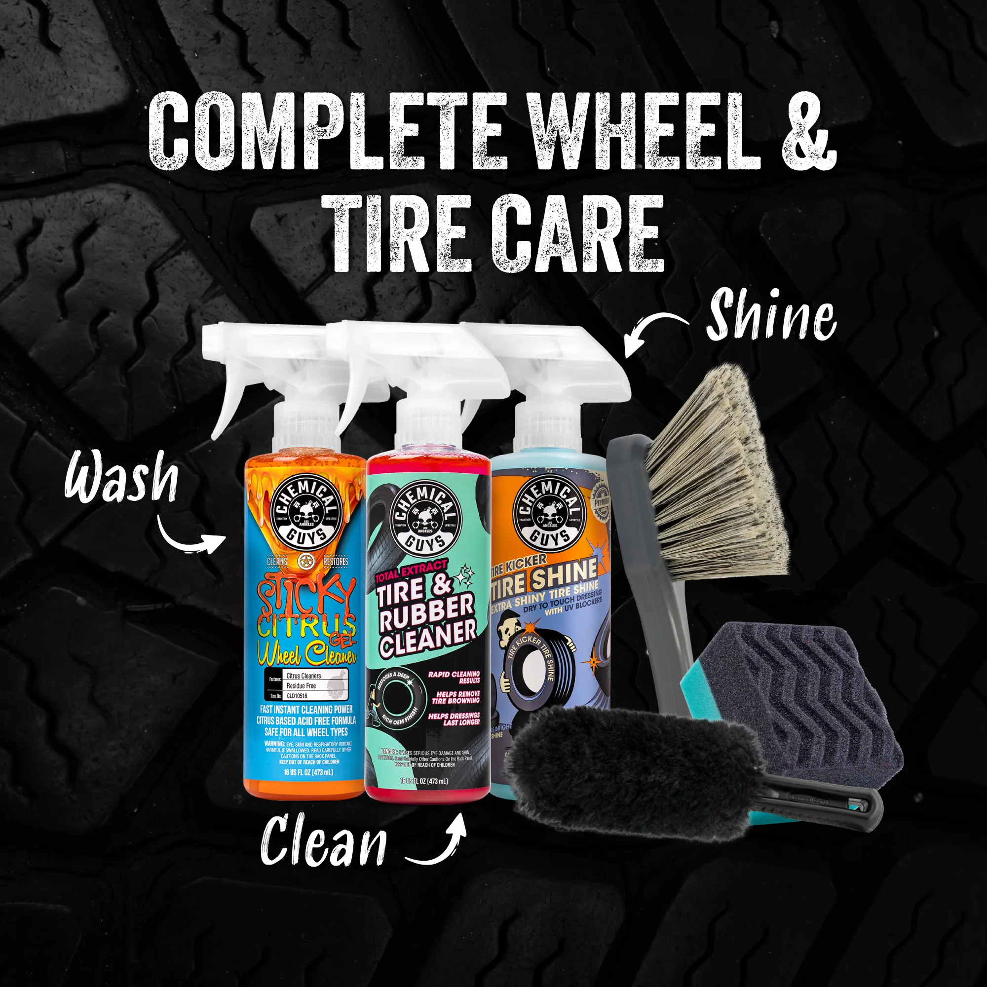 Alternative view of Wheel & Tire Complete Clean Kit