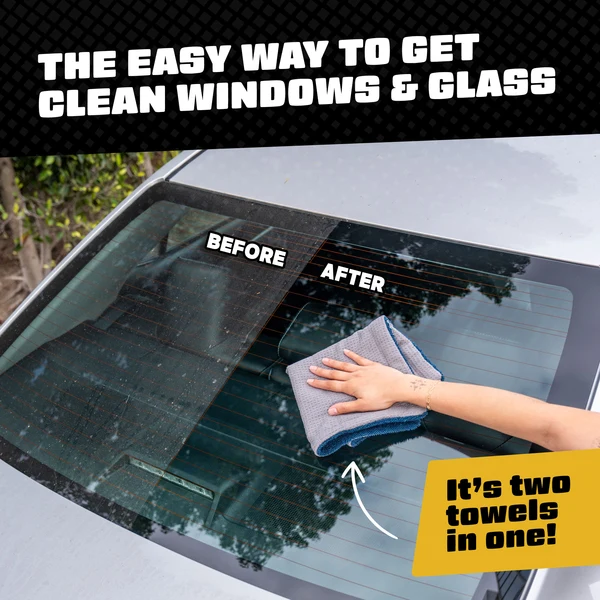 Alternative view of CleanStroke Dual-Sided Microfiber Glass Towel 2-Pack