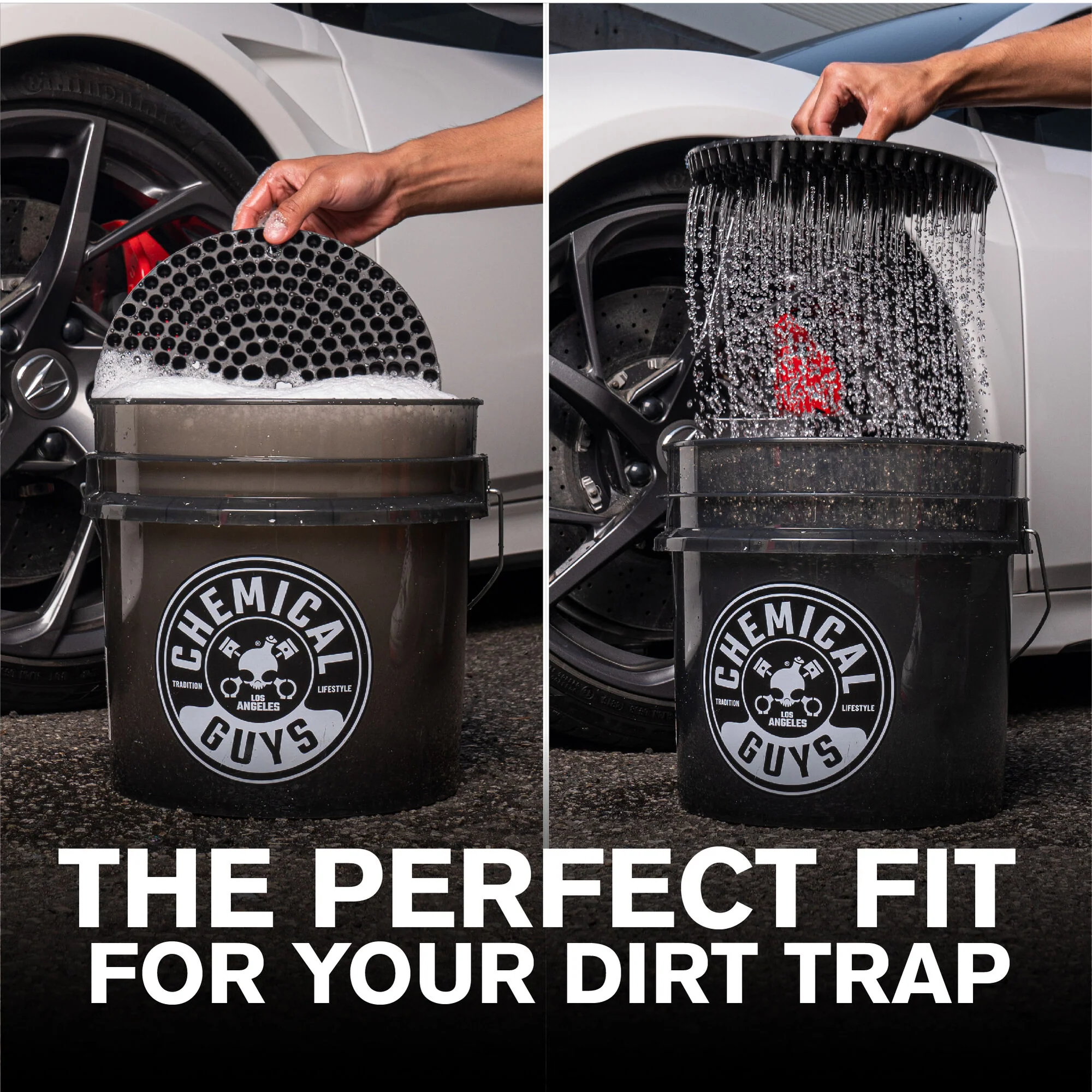 Alternative view of Heavy Duty Ultra Clear Detailing Bucket, 4.25 Gal, Smoked Obsidian Black